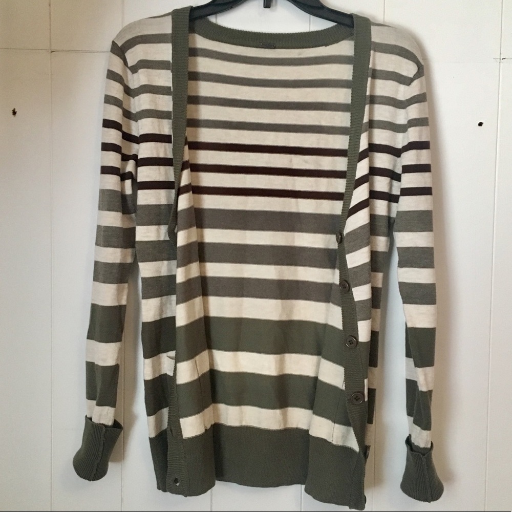 poof | striped cardigan